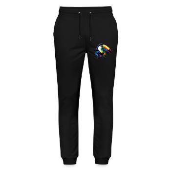 Tukan - Stanley/Stella Unisex Bio Jogginghose Mover  - Schwarz - Vorne - Marisol (170cm) & Nik (191cm)