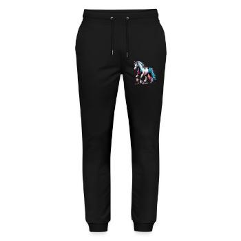 Cheval - Pantalon de jogging bio MOVER Stanley/Stella unisexe - noir - Devant - Marisol (170cm) & Nik (191cm)