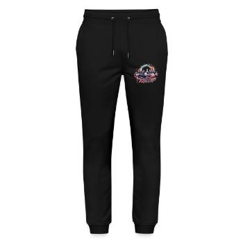 Tallinn Hauptstadt Estland Baltikum Geschenk - Stanley/Stella Unisex Bio Jogginghose Mover  - Schwarz - Vorne - Marisol (170cm) & Nik (191cm)