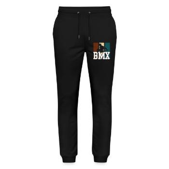 BMX Jump Neon Panels - Stanley/Stella Mover Unisex Organic Jogging Trousers - black - Front - Marisol (170cm) & Nik (191cm)