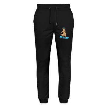 Snowboardeur Suricate - Pantalon de jogging bio MOVER Stanley/Stella unisexe - noir - Devant - Marisol (170cm) & Nik (191cm)