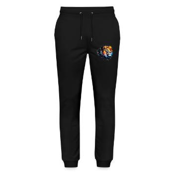 Lion - Stanley/Stella Mover Unisex Organic Jogging Trousers - black - Front - Marisol (170cm) & Nik (191cm)