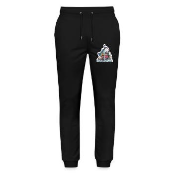 Farming Place Niveau Légendaire de Joueur - Pantalon de jogging bio MOVER Stanley/Stella unisexe - noir - Devant - Marisol (170cm) & Nik (191cm)