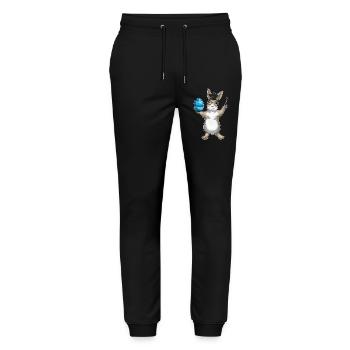 Hase Ostern Lehrer - Stanley/Stella Unisex Bio Jogginghose Mover  - Schwarz - Vorne - Marisol (170cm) & Nik (191cm)