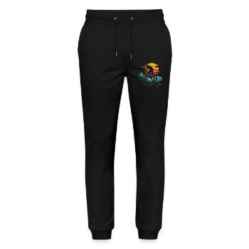 Mountain Biking Portrait - Stanley/Stella Mover Unisex Organic Jogging Trousers - black - Front - Marisol (170cm) & Nik (191cm)