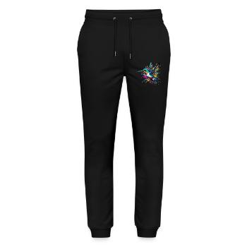 Kolibri - Stanley/Stella Unisex Bio Jogginghose Mover  - Schwarz - Vorne - Marisol (170cm) & Nik (191cm)
