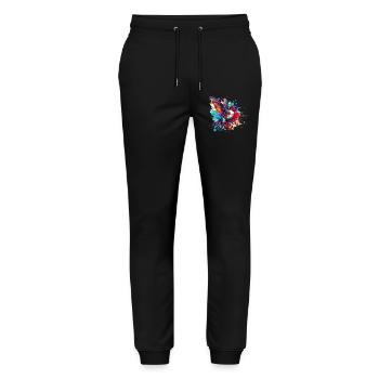 Kolibri - Stanley/Stella Unisex Bio Jogginghose Mover  - Schwarz - Vorne - Marisol (170cm) & Nik (191cm)
