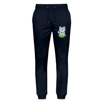 Arc de chat - Pantalon de jogging bio MOVER Stanley/Stella unisexe - marine - Devant - Marisol (170cm) & Nik (191cm)