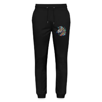 Zebra - Stanley/Stella Unisex Bio Jogginghose Mover  - Schwarz - Vorne - Marisol (170cm) & Nik (191cm)