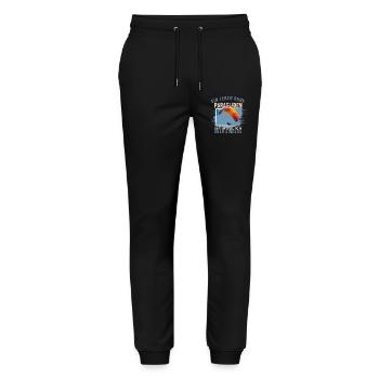 Ein Leben ohne Paragliden ist möglich aber Sinnlos - Stanley/Stella Unisex Bio Jogginghose Mover  - Schwarz - Vorne - Marisol (170cm) & Nik (191cm)