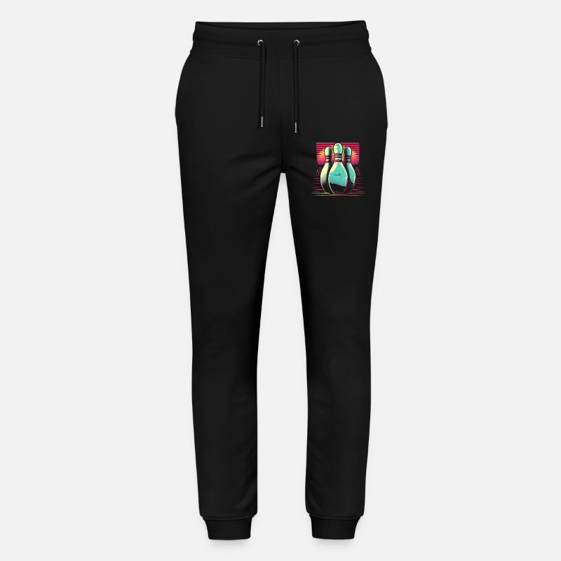 Bowling Synthwave - Pantalon de jogging bio MOVER Stanley/Stella unisexe - noir