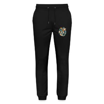 Village de maisons colorées en teinte bleue - Pantalon de jogging bio MOVER Stanley/Stella unisexe - noir - Devant - Marisol (170cm) & Nik (191cm)