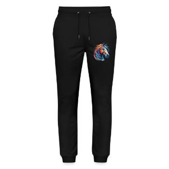 Pferd - Stanley/Stella Unisex Bio Jogginghose Mover  - Schwarz - Vorne - Marisol (170cm) & Nik (191cm)