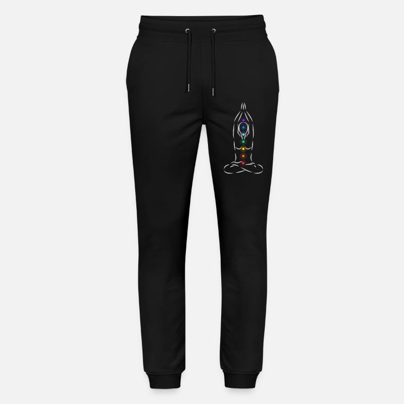Les 7 chakras - Pantalon de jogging bio MOVER Stanley/Stella unisexe - noir