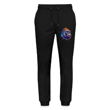 Gorille - Pantalon de jogging bio MOVER Stanley/Stella unisexe - noir - Devant - Marisol (170cm) & Nik (191cm)