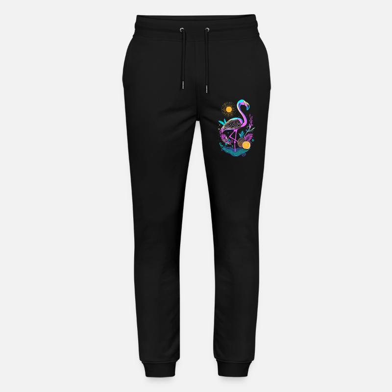 Flamingo Ananas Früchte - Stanley/Stella Unisex Bio Jogginghose Mover  - Schwarz