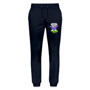 Elefant Clown - Stanley/Stella Unisex Bio Jogginghose Mover  - Navy - Vorne - Marisol (170cm) & Nik (191cm)
