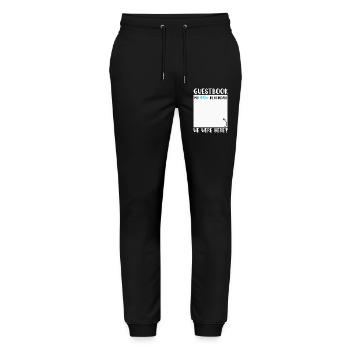 40th Birthday - Stanley/Stella Mover Unisex Organic Jogging Trousers - black - Front - Marisol (170cm) & Nik (191cm)