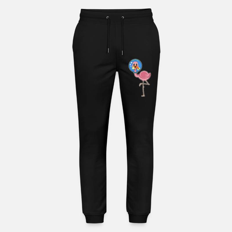 Flamingo Fish - Stanley/Stella Mover Unisex Organic Jogging Trousers - black