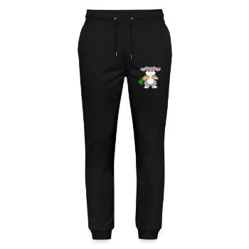Bunny Carrot - Stanley/Stella Mover Unisex Organic Jogging Trousers - black - Front - Marisol (170cm) & Nik (191cm)