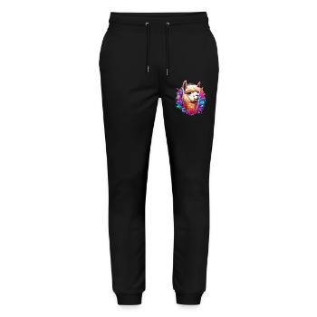 Alpaka - Stanley/Stella Unisex Bio Jogginghose Mover  - Schwarz - Vorne - Marisol (170cm) & Nik (191cm)