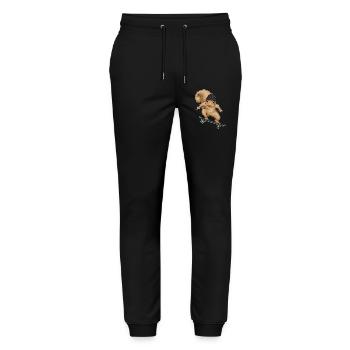 Squirrel Skater Skateboard Sport - Stanley/Stella Mover Unisex Organic Jogging Trousers - black - Front - Marisol (170cm) & Nik (191cm)