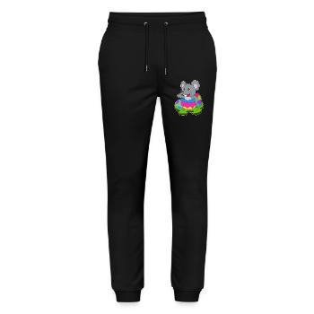 Mouse Easter Easter Eggs - Stanley/Stella Mover Unisex Organic Jogging Trousers - black - Front - Marisol (170cm) & Nik (191cm)
