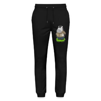 Pferd Tasse Kaffee - Stanley/Stella Unisex Bio Jogginghose Mover  - Schwarz - Vorne - Marisol (170cm) & Nik (191cm)