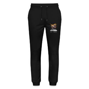 Astronaut in Sprayer Splash Techno - Stanley/Stella Mover Unisex Organic Jogging Trousers - black - Front - Marisol (170cm) & Nik (191cm)