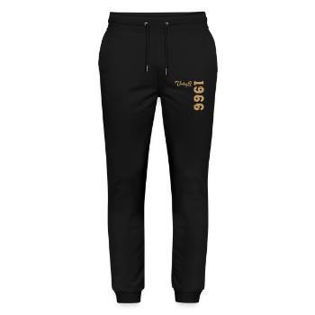 Millésime 1966 - Pantalon de jogging bio MOVER Stanley/Stella unisexe - noir - Devant - Marisol (170cm) & Nik (191cm)