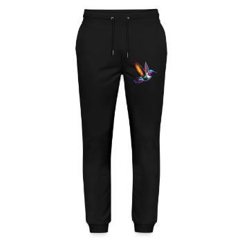 Kolibri - Stanley/Stella Unisex Bio Jogginghose Mover  - Schwarz - Vorne - Marisol (170cm) & Nik (191cm)
