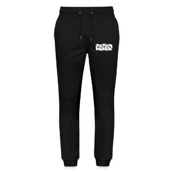 Pokern Casino Kartenspiel Zocken Poker Lotterie - Stanley/Stella Unisex Bio Jogginghose Mover  - Schwarz - Vorne - Marisol (170cm) & Nik (191cm)