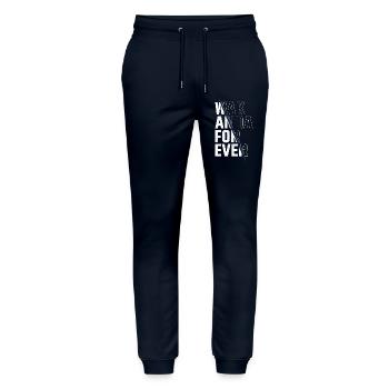 wak anda for ever - Stanley/Stella Mover Unisex Organic Jogging Trousers - navy - Front - Marisol (170cm) & Nik (191cm)