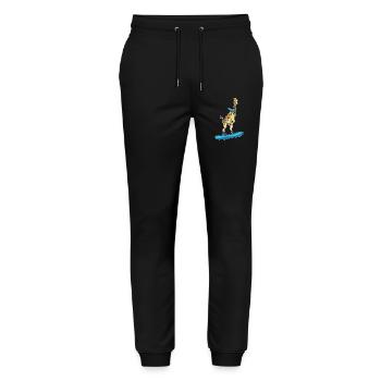 Giraffe Snowboarder Snowboard - Stanley/Stella Mover Unisex Organic Jogging Trousers - black - Front - Marisol (170cm) & Nik (191cm)