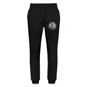 Lemur - Stanley/Stella Mover Unisex Organic Jogging Trousers - black - Front - Marisol (170cm) & Nik (191cm)