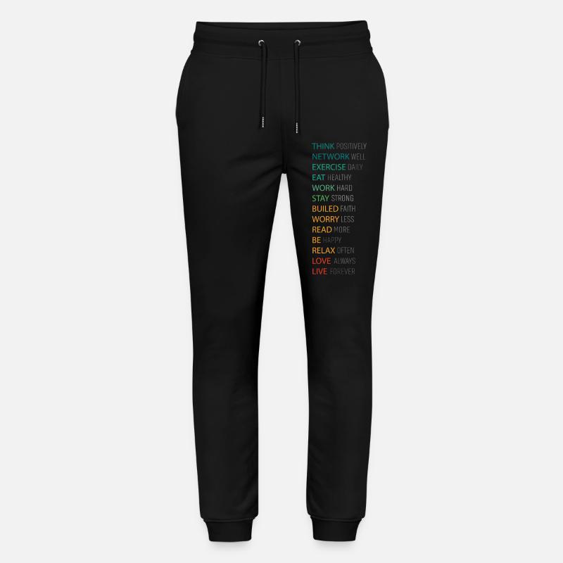 POSITIV DENKEN - Stanley/Stella Unisex Bio Jogginghose Mover  - Schwarz