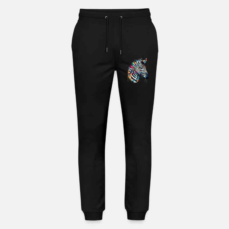 Zebra - Stanley/Stella Unisex Bio Jogginghose Mover  - Schwarz