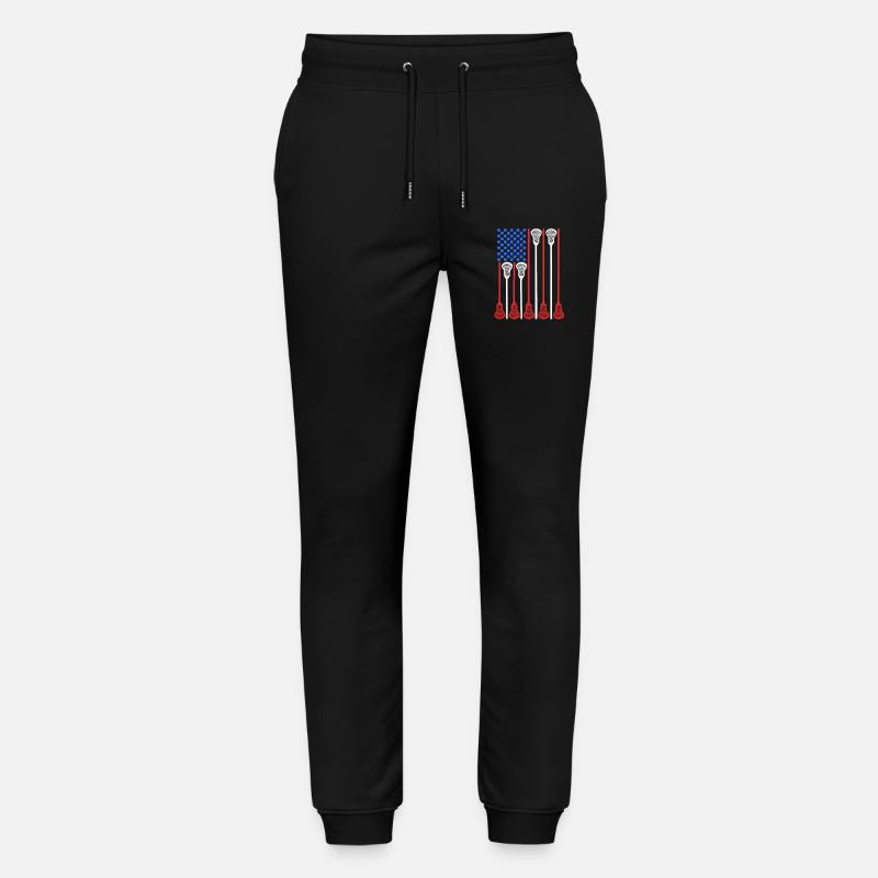 USA 4. Juli Lacrosse - Stanley/Stella Unisex Bio Jogginghose Mover  - Schwarz