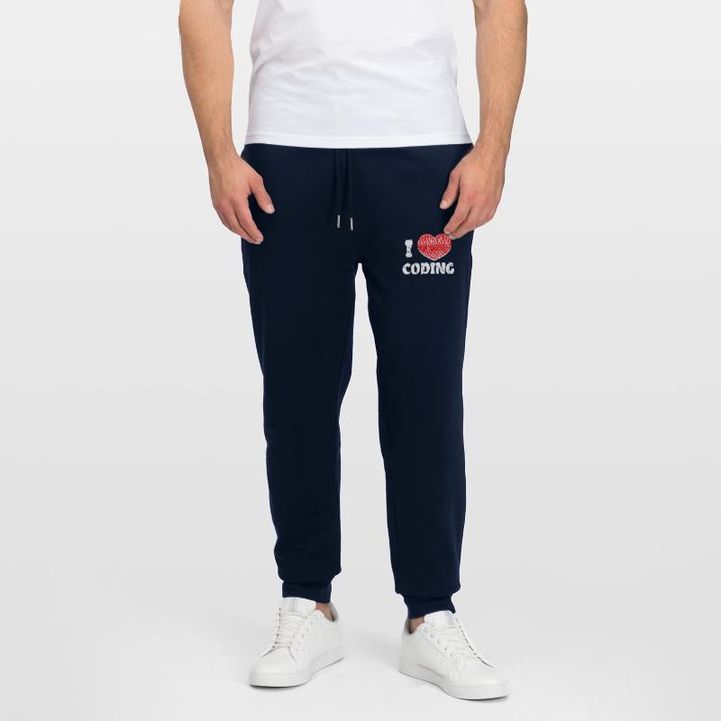 Developer Heart Coding Statement Programmer Stanley/Stella Mover Unisex Organic Jogging Trousers