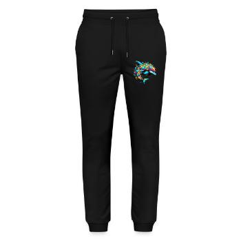 Dolphin - Stanley/Stella Mover Unisex Organic Jogging Trousers - black - Front - Marisol (170cm) & Nik (191cm)