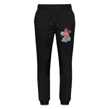 Nö Vogel - Stanley/Stella Unisex Bio Jogginghose Mover  - Schwarz - Vorne - Marisol (170cm) & Nik (191cm)
