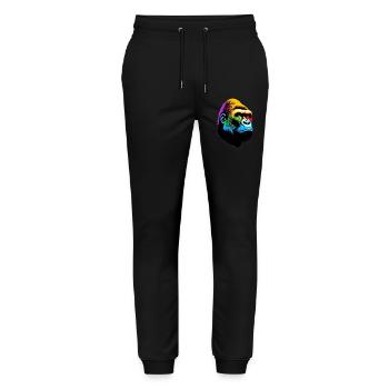 Gorille - Pantalon de jogging bio MOVER Stanley/Stella unisexe - noir - Devant - Marisol (170cm) & Nik (191cm)