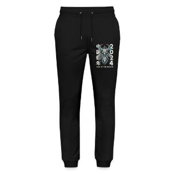 Dragons chinois - Pantalon de jogging bio MOVER Stanley/Stella unisexe - noir - Devant - Marisol (170cm) & Nik (191cm)