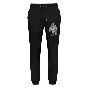 Pferd Angler Angelrute Angeln - Stanley/Stella Unisex Bio Jogginghose Mover  - Schwarz - Vorne - Marisol (170cm) & Nik (191cm)