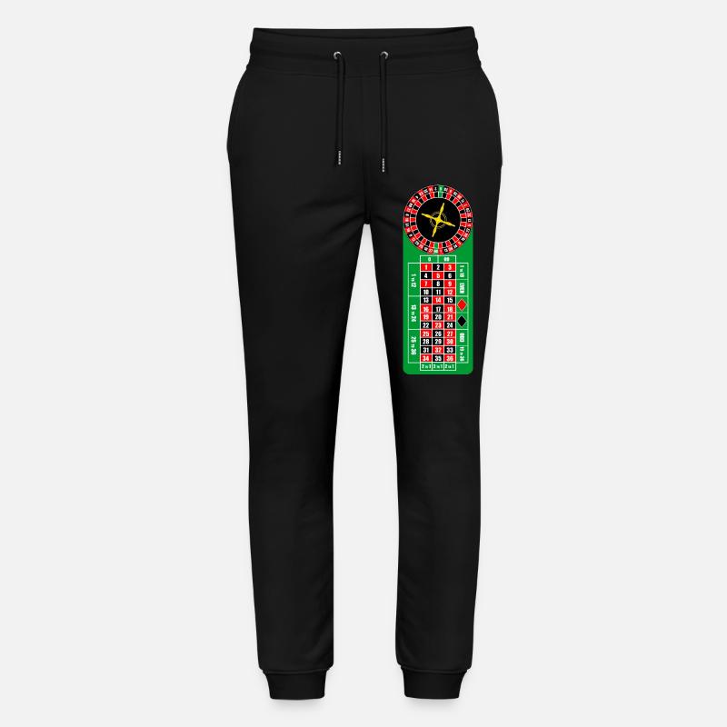 Logo du casino Roulette - Pantalon de jogging bio MOVER Stanley/Stella unisexe - noir