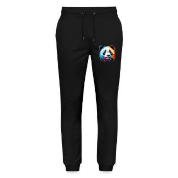 Panda - Stanley/Stella Unisex Bio Jogginghose Mover  - Schwarz - Vorne - Marisol (170cm) & Nik (191cm)