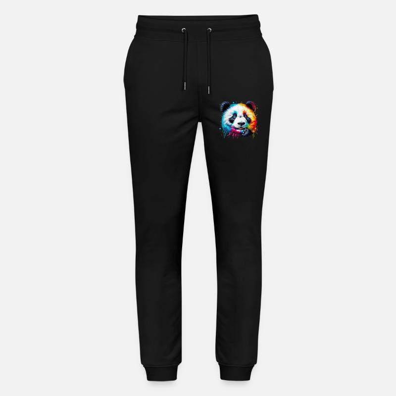 Panda - Stanley/Stella Mover Unisex Organic Jogging Trousers - black