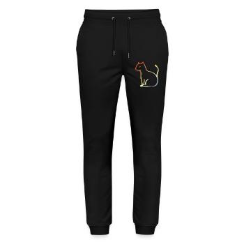 Cat Vintage - Stanley/Stella Mover Unisex Organic Jogging Trousers - black - Front - Marisol (170cm) & Nik (191cm)