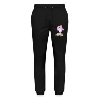 Dolphin Fitness Hoop Workout Gymnastics - Stanley/Stella Mover Unisex Organic Jogging Trousers - black - Front - Marisol (170cm) & Nik (191cm)