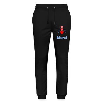 MISTRESS. THANK YOU. THANK YOU MISTRESS - Stanley/Stella Mover Unisex Organic Jogging Trousers - black - Front - Marisol (170cm) & Nik (191cm)
